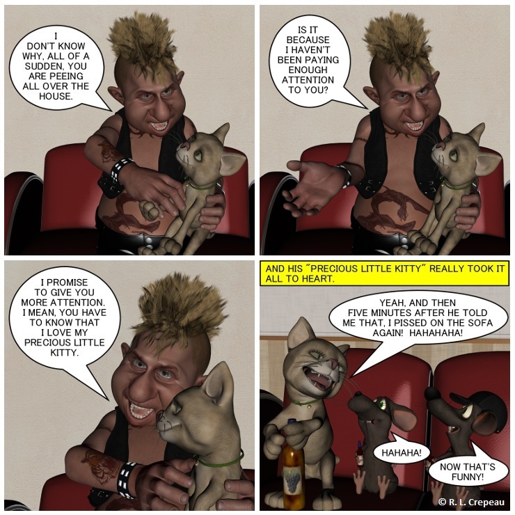 Punksters.net punk rock comic strip # 382 precious kitty comic strip